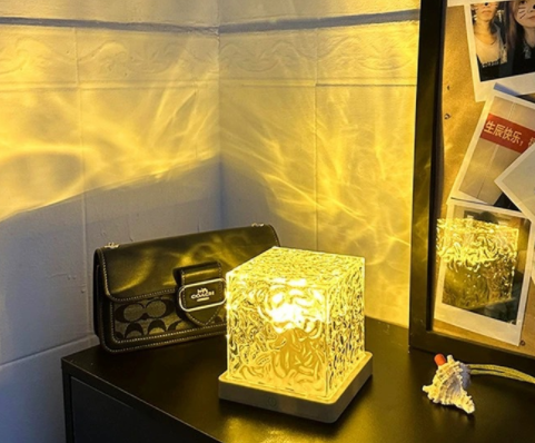 Northern Lights Wooden Rotating Wave Projector Lamp