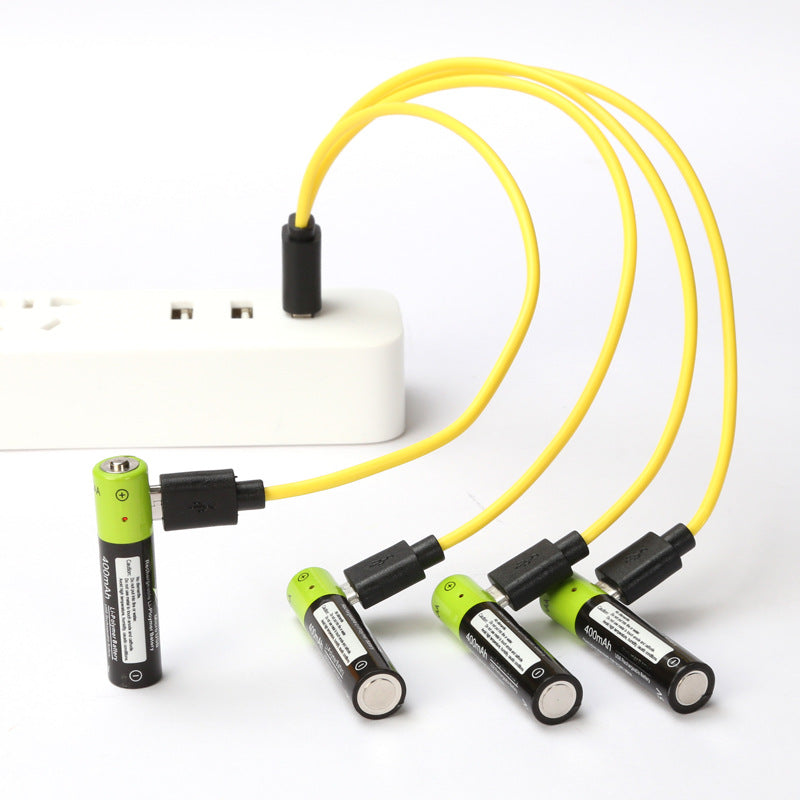USB Rechargeable AAA Batteries – Pack of 4 (Charging Cable Included)