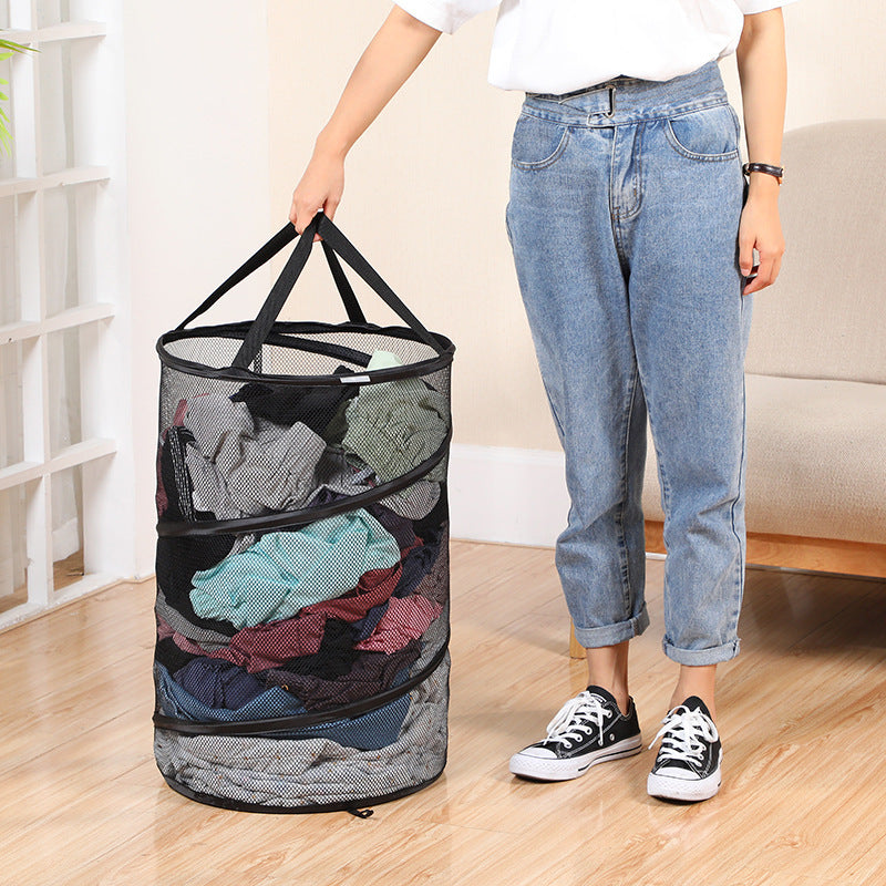 Pop-Up Mesh Laundry Basket