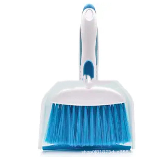 Plastic Dustpan and Brush Set - low, flat storage profile