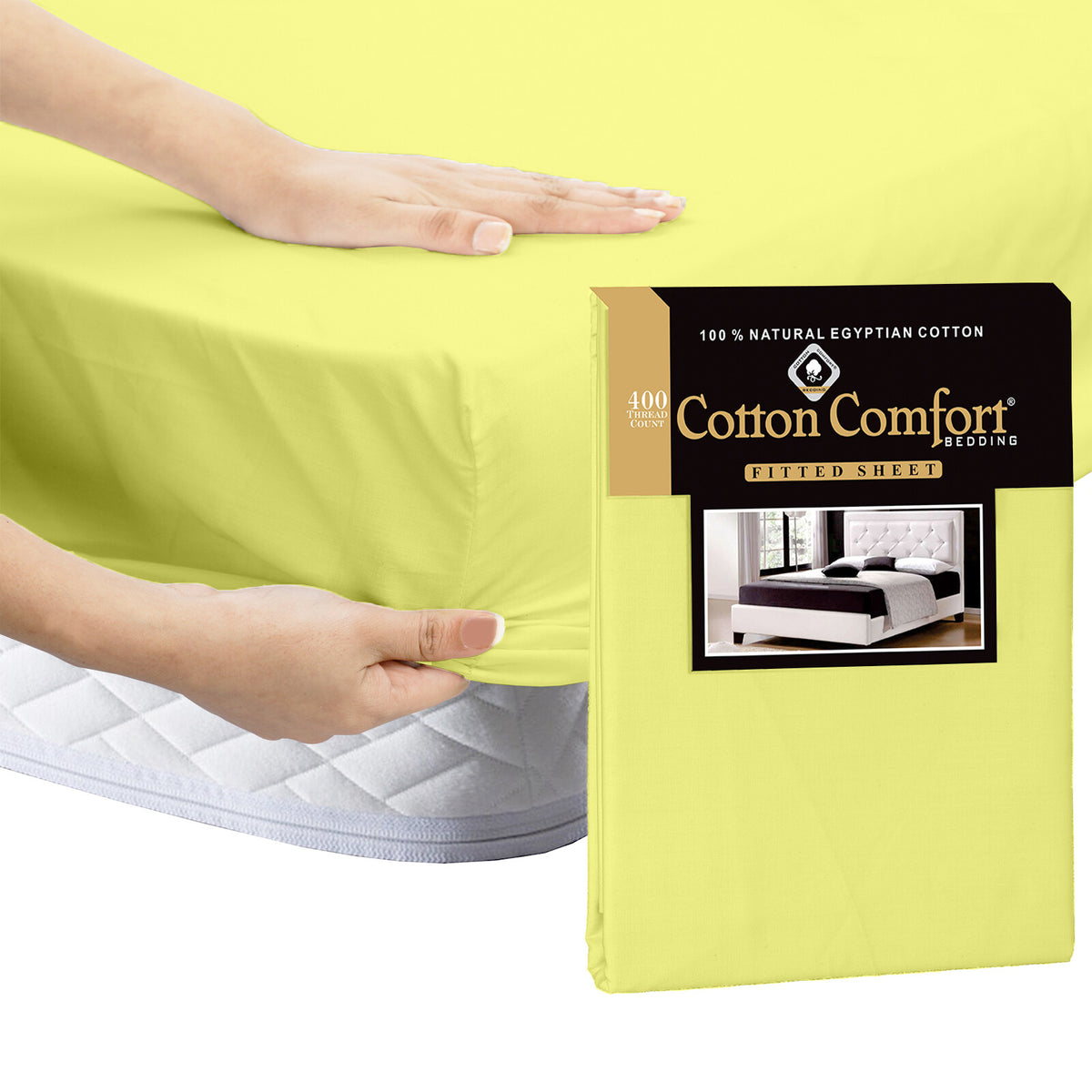 100% Egyptian Cotton 35Cm Extra Deep Fitted Sheet 400 TC 25Cm Bed Sheets UK Size