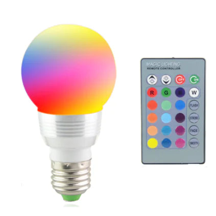 RGB Remote Control Colourful LED Light Bulb