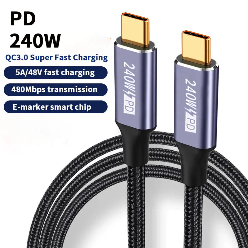 USB C to USB Type C Fast Charging And Data Cable (0.5m to 3m)