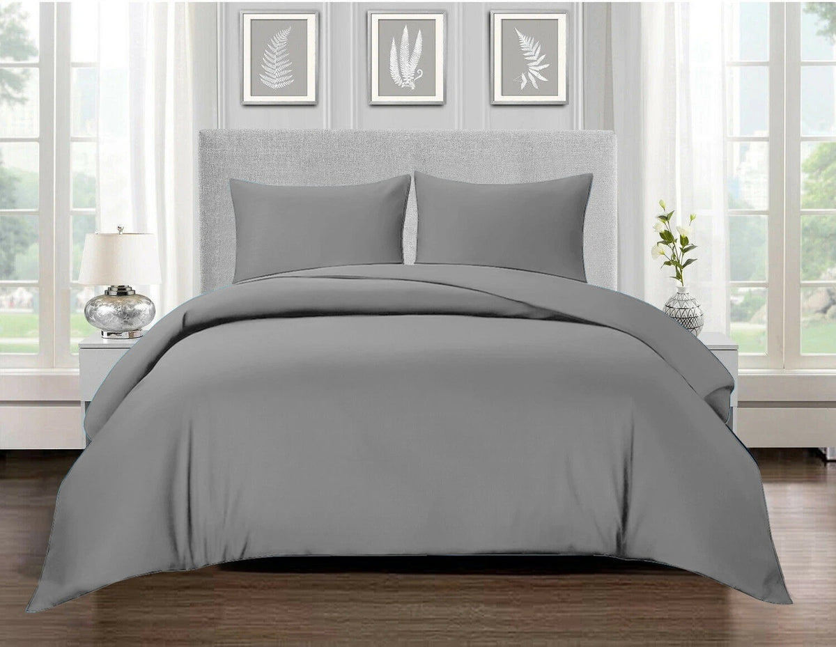 100% Egyptian Cotton Duvet Quilt Cover Bedding Set Double King Super King Size