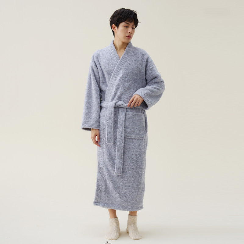 Coral Fleece Unisex Bathrobe