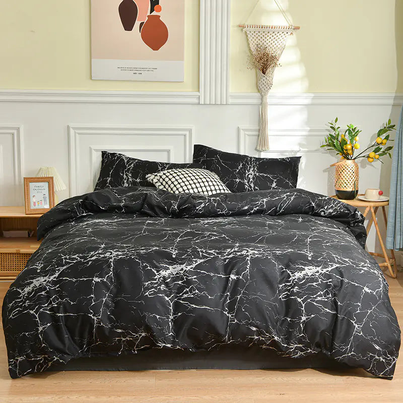 Aloe Cotton Printed Four-Piece Bedding Set (UK King Size 1.5m & Super King 1.8m)
