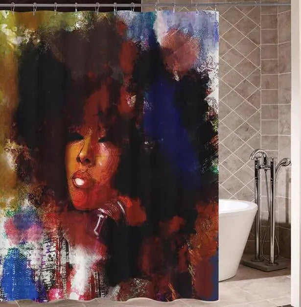 African-Inspired Shower Curtains