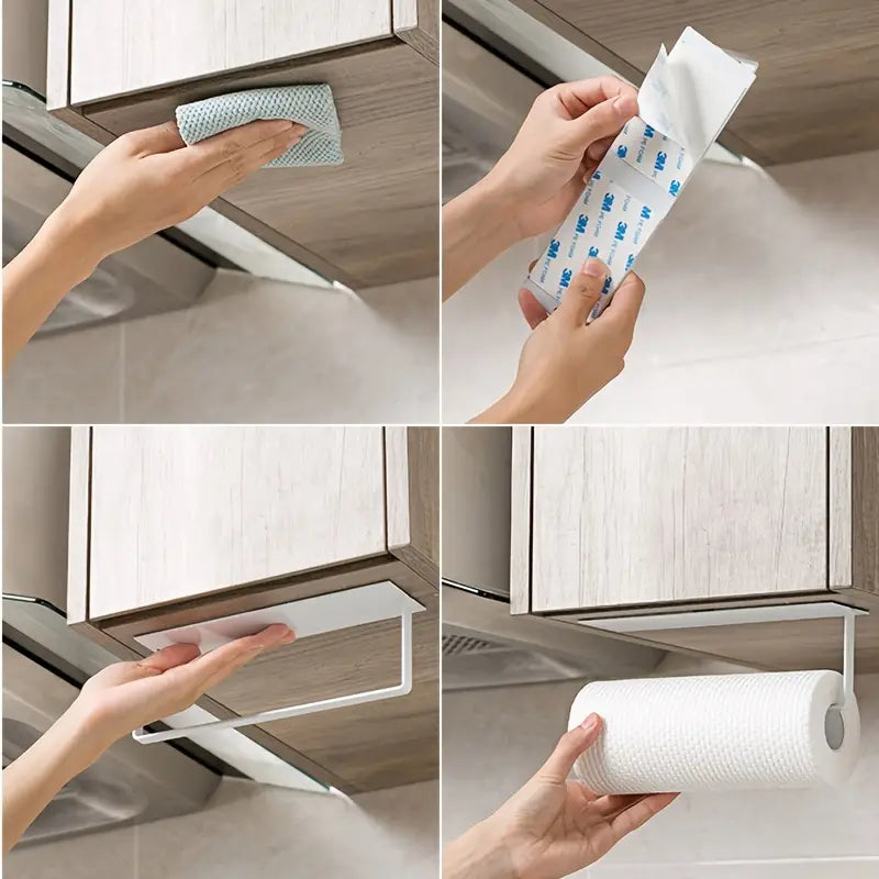 Stick-Up Iron Kitchen Roll Holder