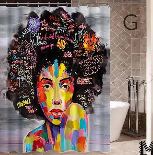 African-Inspired Shower Curtains