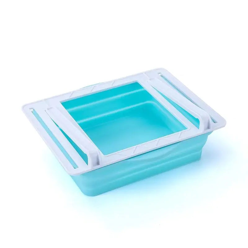 Fridge Organizer with Foldable Storage Boxes (Transparent)