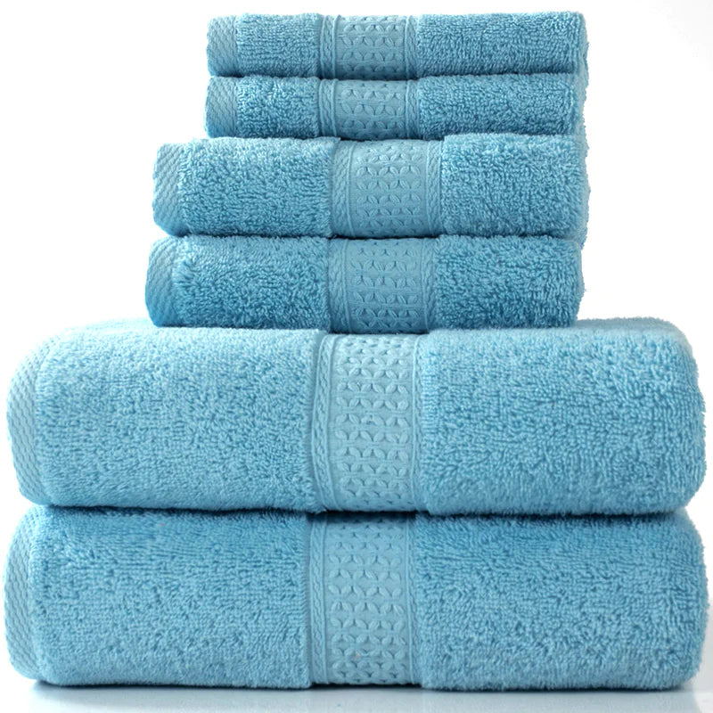Simple Cotton Bath Towels – 6-Piece Set