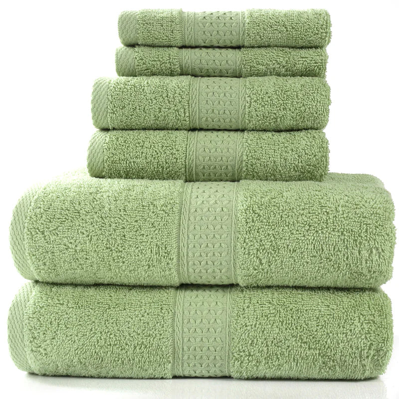 Simple Cotton Bath Towels – 6-Piece Set