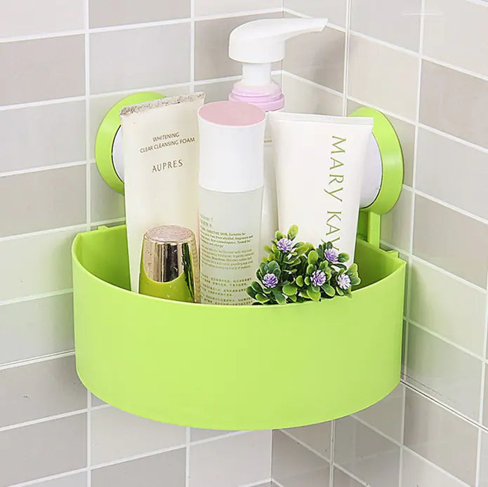 Powerful Suction Corner Bathroom Shelf