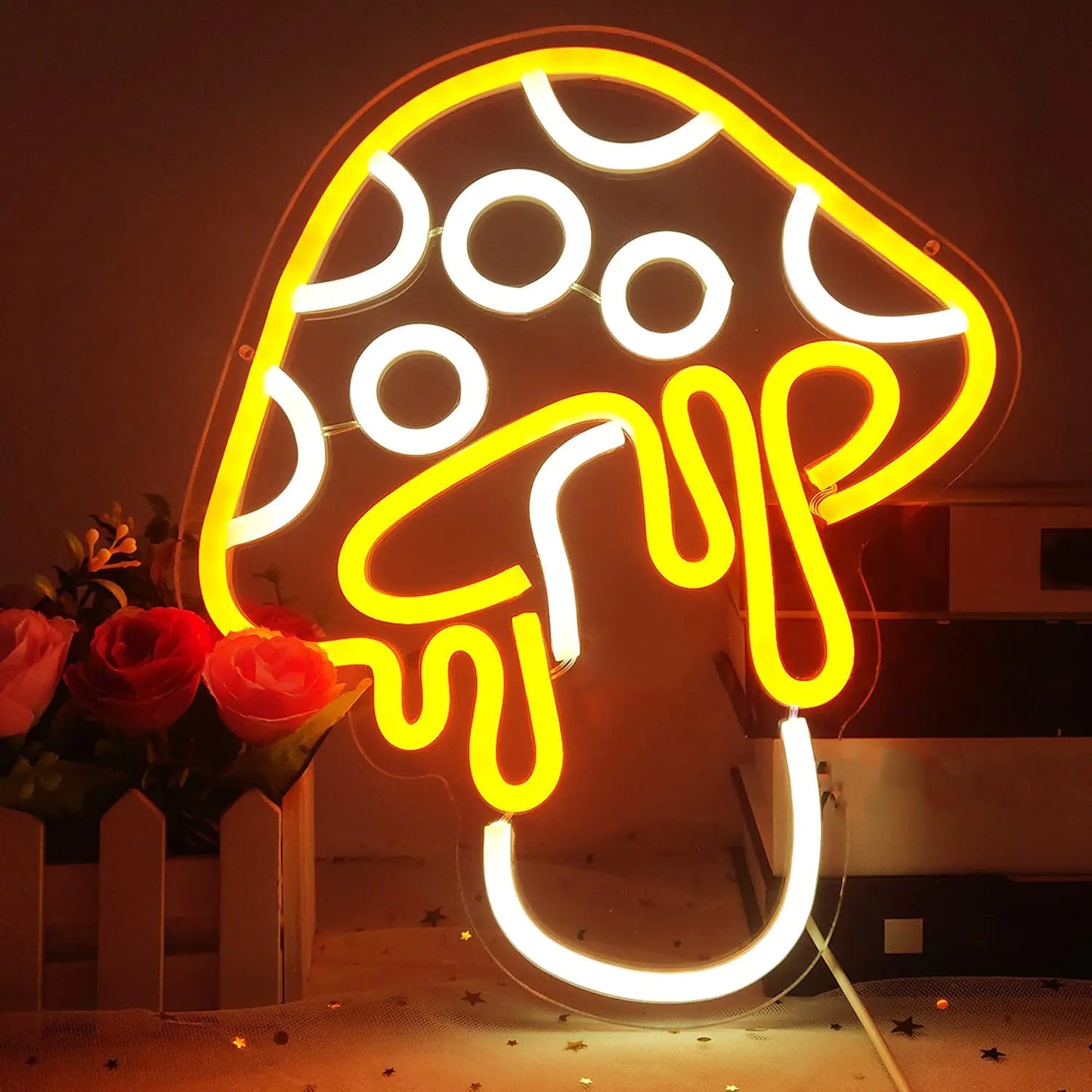 Neon Mushroom LED Sign (USB)