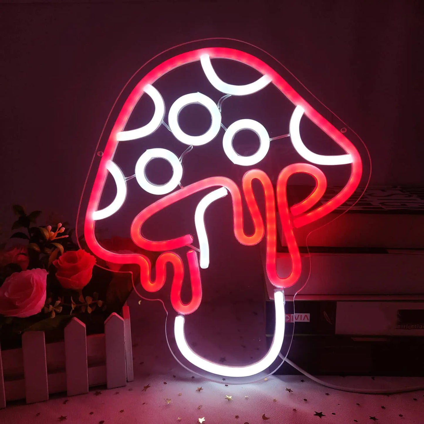 Neon Mushroom LED Sign (USB)