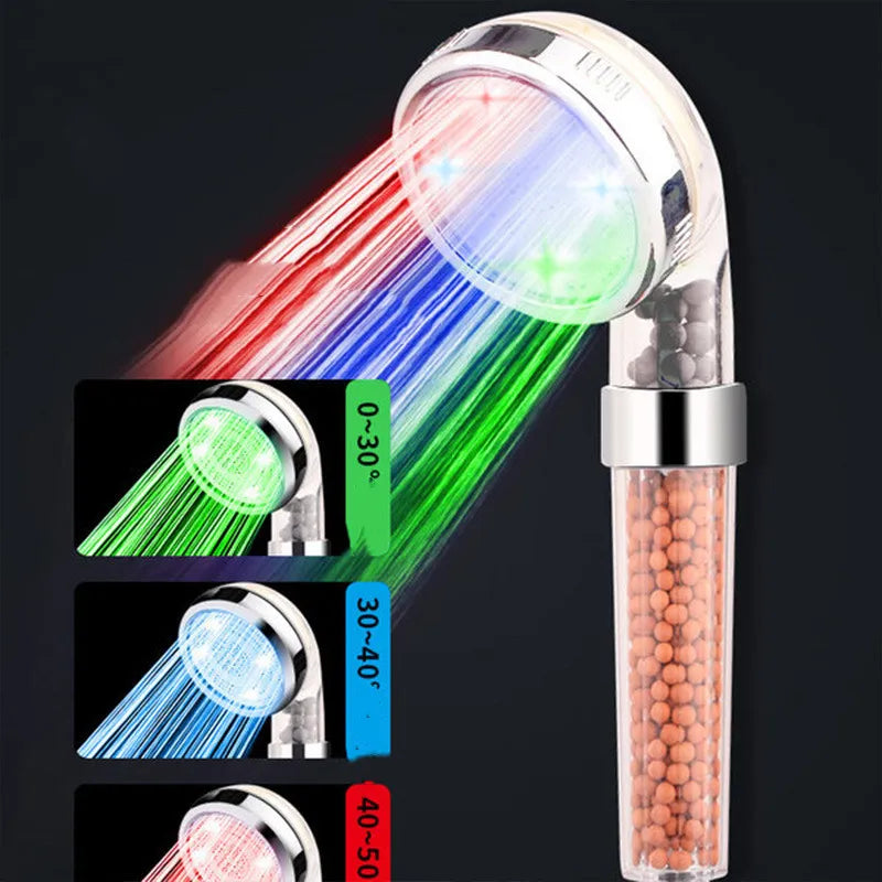 LED Light-Up Handheld Shower Head