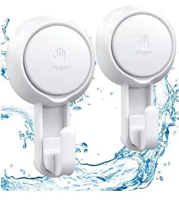 Waterproof Vacuum Suction Hooks (2-Pack)