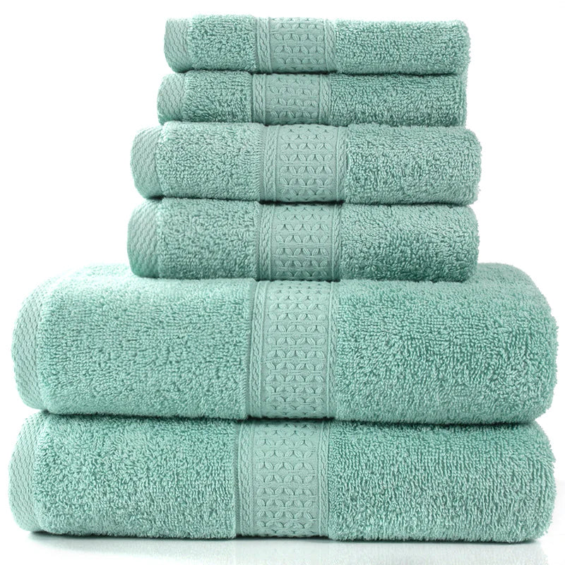 Simple Cotton Bath Towels – 6-Piece Set