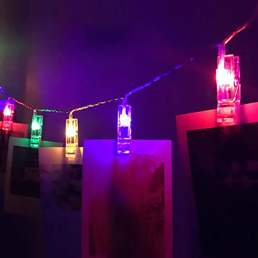 LED Photo Clip String Lights (Battery Powered)